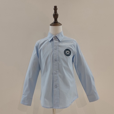 幼儿园/小学男长袖衬衫（浅蓝色）