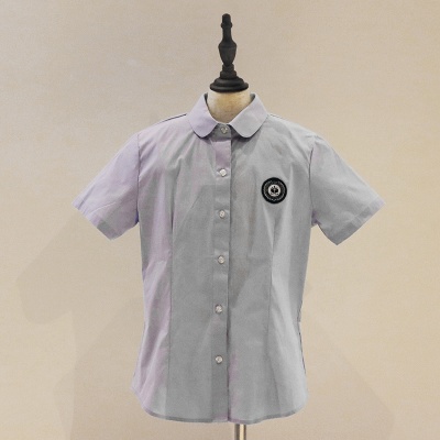 幼儿园/小学女短袖衬衫（浅蓝色）