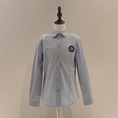 幼儿园/小学女长袖衬衫（浅蓝色）