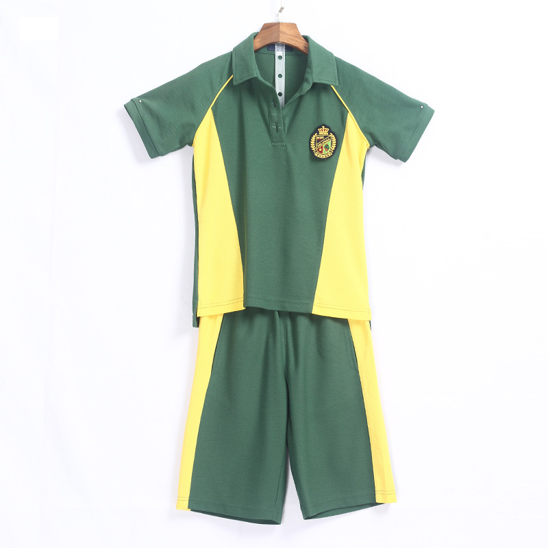 夏天中小学生短袖校服足球服套装